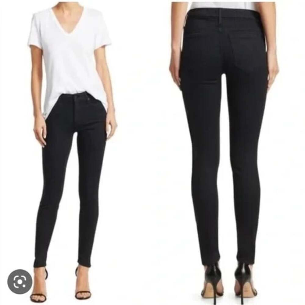 Mother Women's Size 27 Black Texas Rein Faux Seude Skinny Leg Stretch Pants